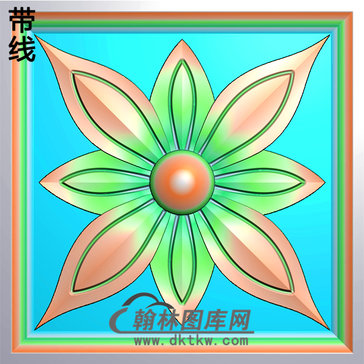 欧式方形洋花精雕图（FXH-237）展示