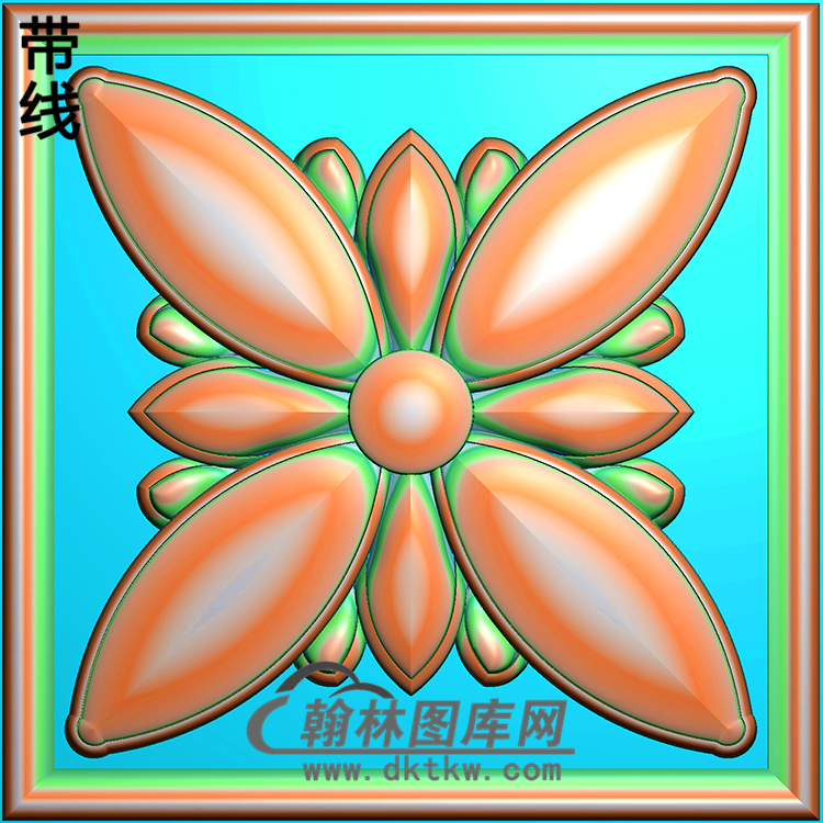 欧式方形洋花精雕图（FXH-251）展示
