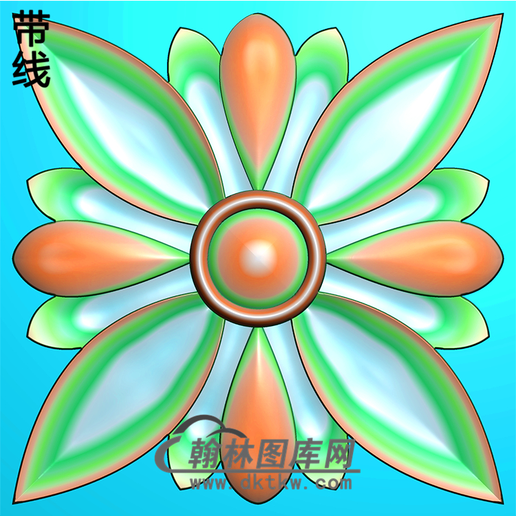 欧式方形洋花精雕图（FXH-266）展示