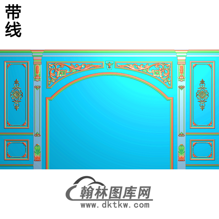 整体背景墙精雕图(BJQ-131)展示