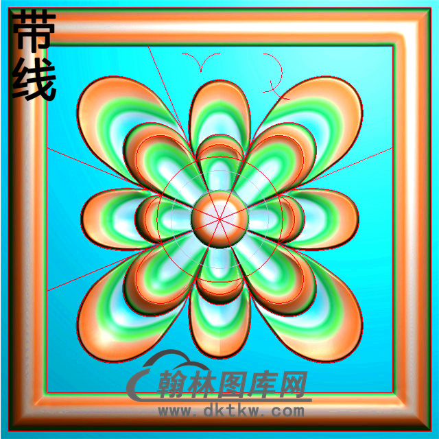 欧式方形洋花精雕图（FXH-281）展示