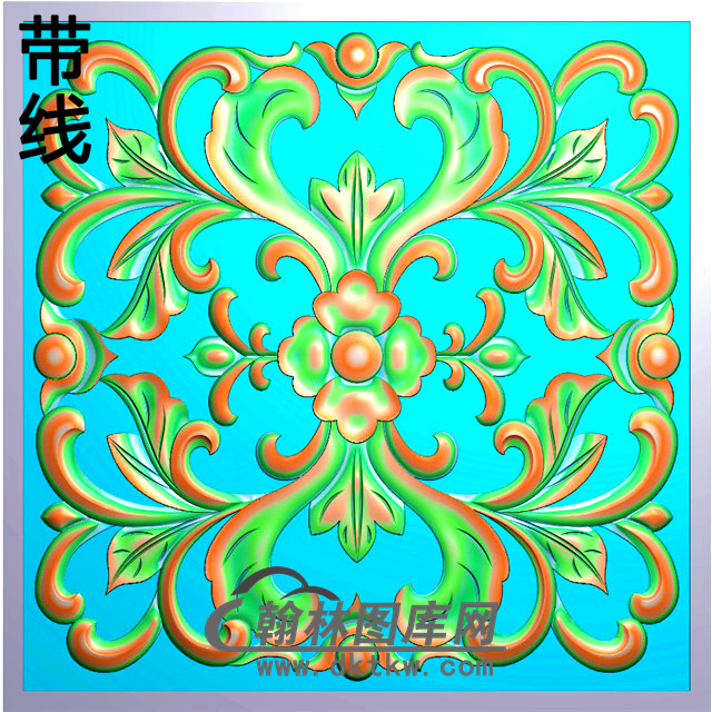 欧式方形洋花精雕图（FXH-302）展示