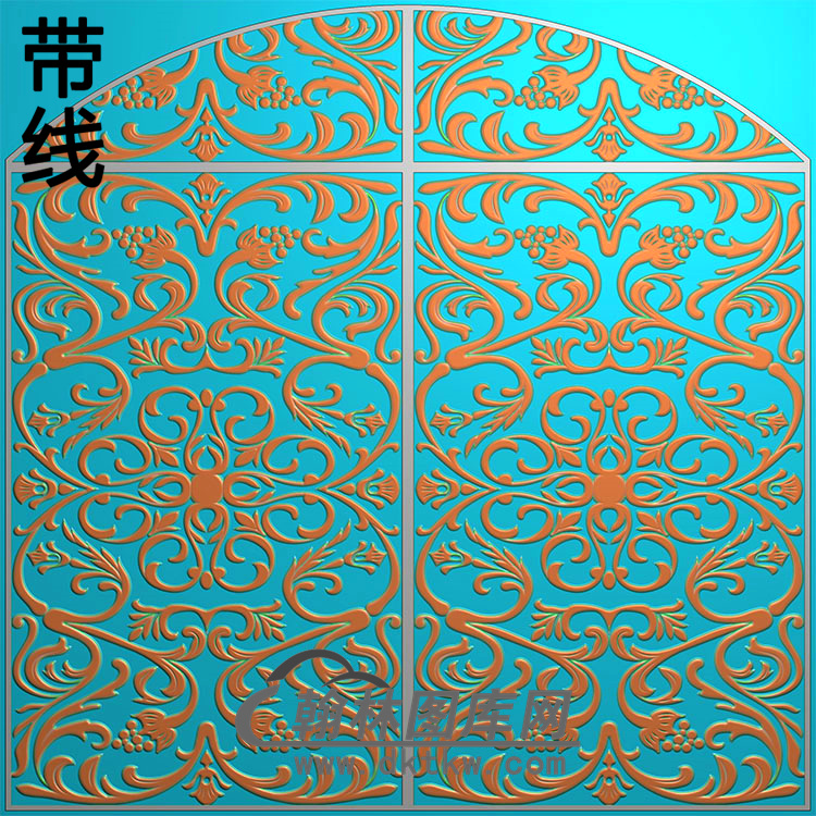 洋花铝雕精雕图（TM-382）展示