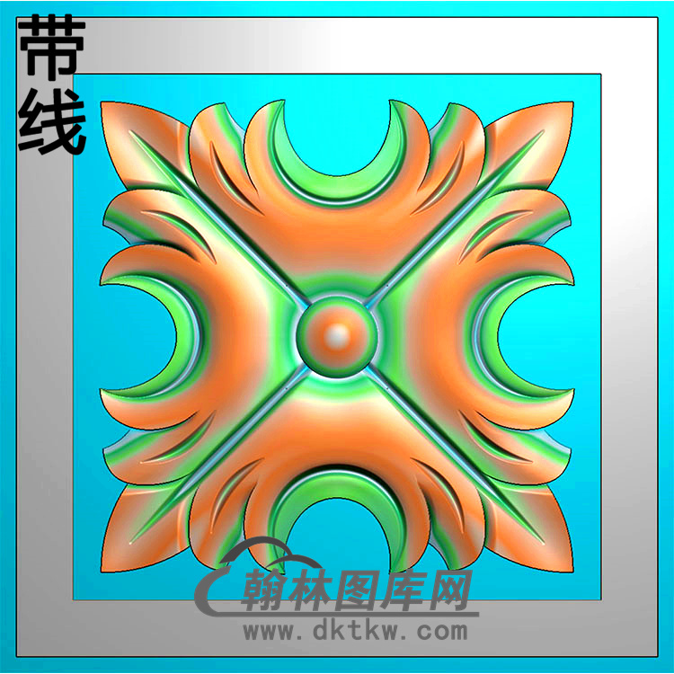 欧式方形洋花精雕图（FXH-344）展示