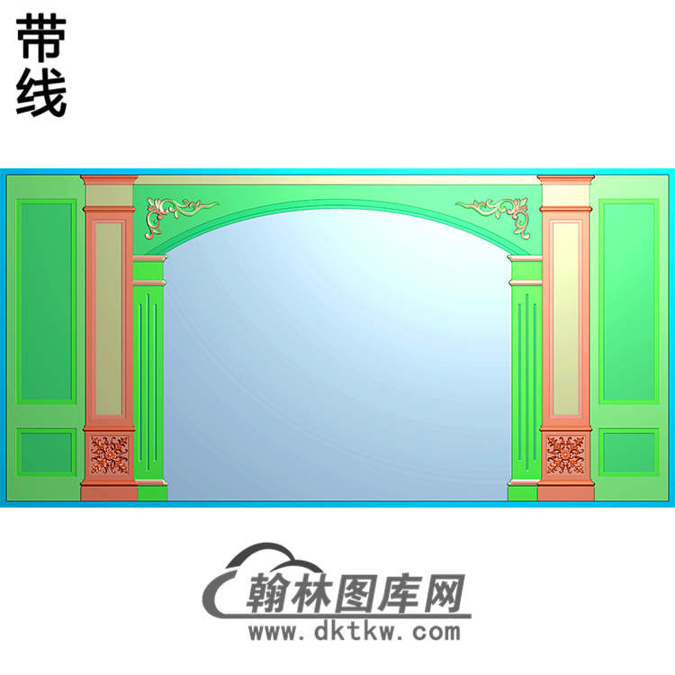 整体背景墙精雕图(BJQ-188)展示