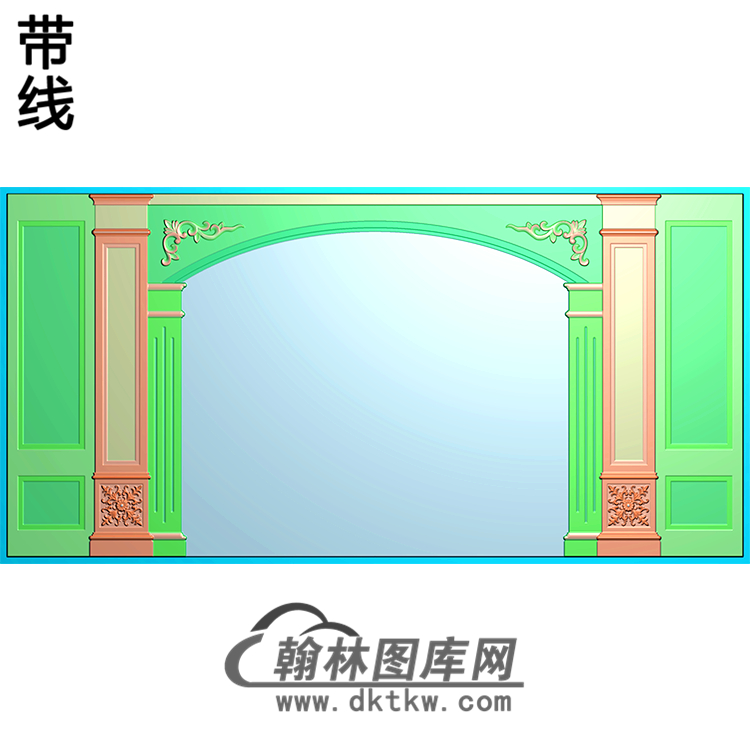 整体背景墙精雕图(BJQ-189)展示