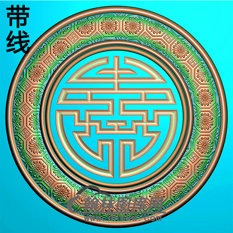 欧式圆形洋花精雕图（YXH-007）展示