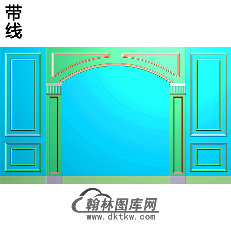 整体背景墙精雕图(BJQ-226)展示