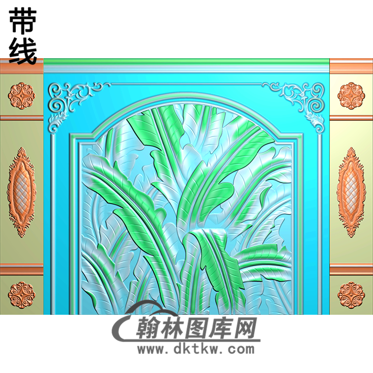 整体背景墙精雕图(BJQ-234)展示