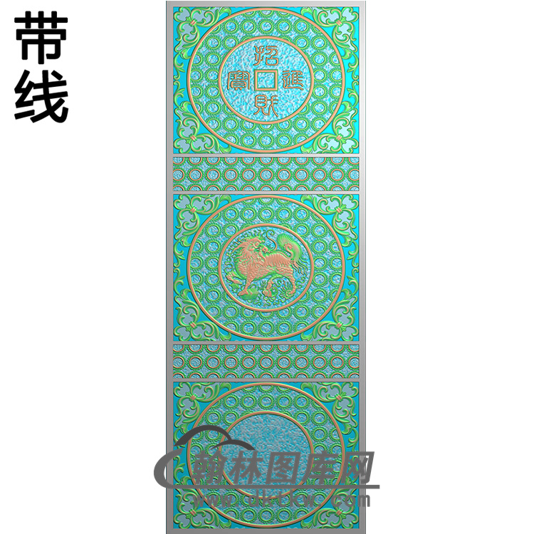 招财进宝铝雕精雕图（TM-396）展示