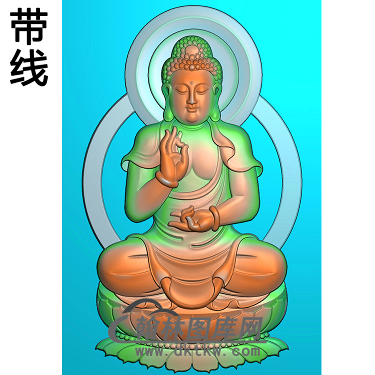 莲花座坐姿佛像精雕图（ZFX-276)展示