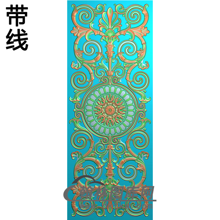 洋花5.21铝雕精雕图（TM-429）展示