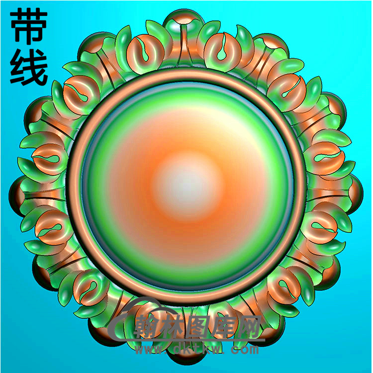 欧式圆形洋花精雕图（YXH-028）展示