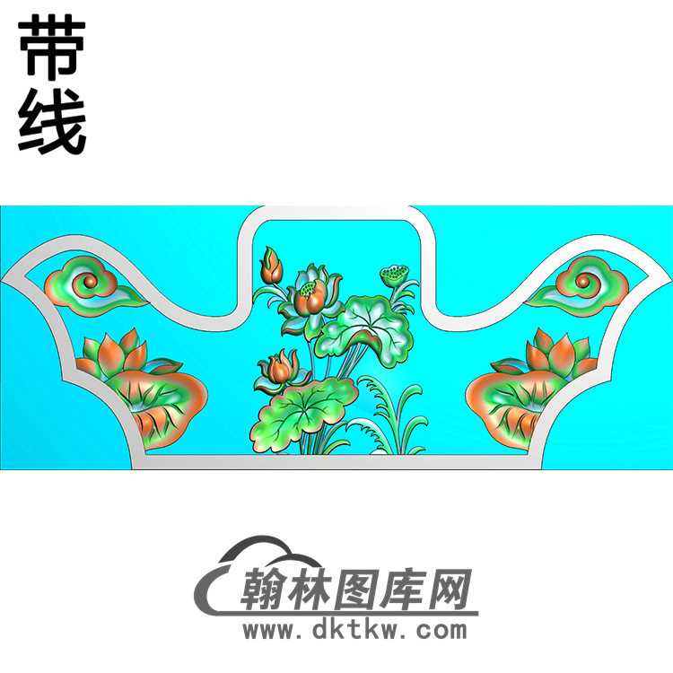 荷花碑头精雕图（MBBT-0190）展示