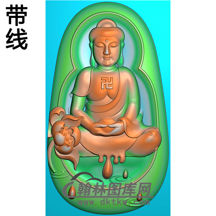 莲花宝瓶坐姿佛像精雕图（ZFX-347)展示