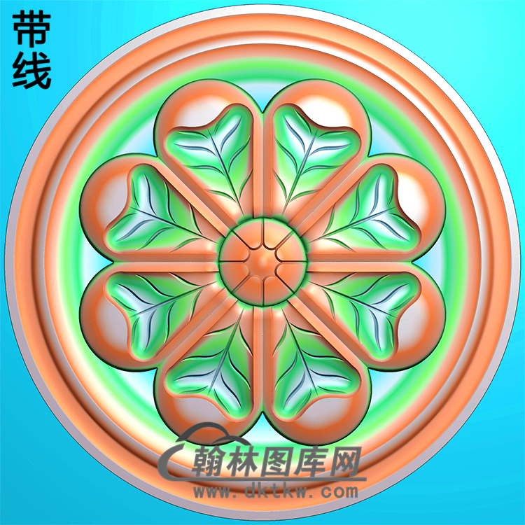 欧式圆形洋花精雕图（YXH-076）展示