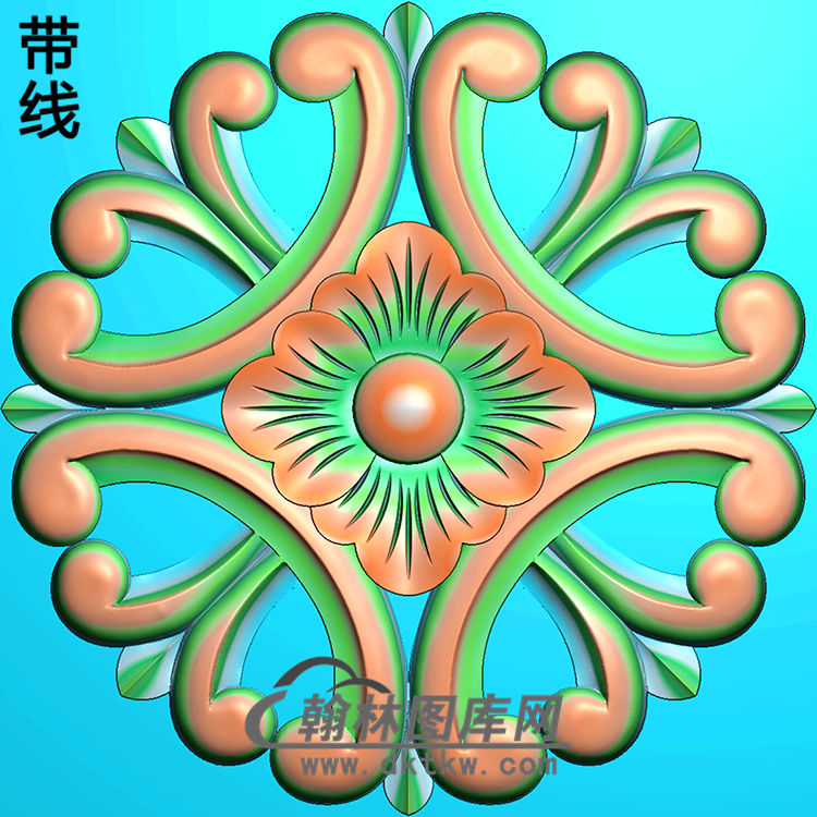 欧式圆形洋花精雕图（YXH-125）展示