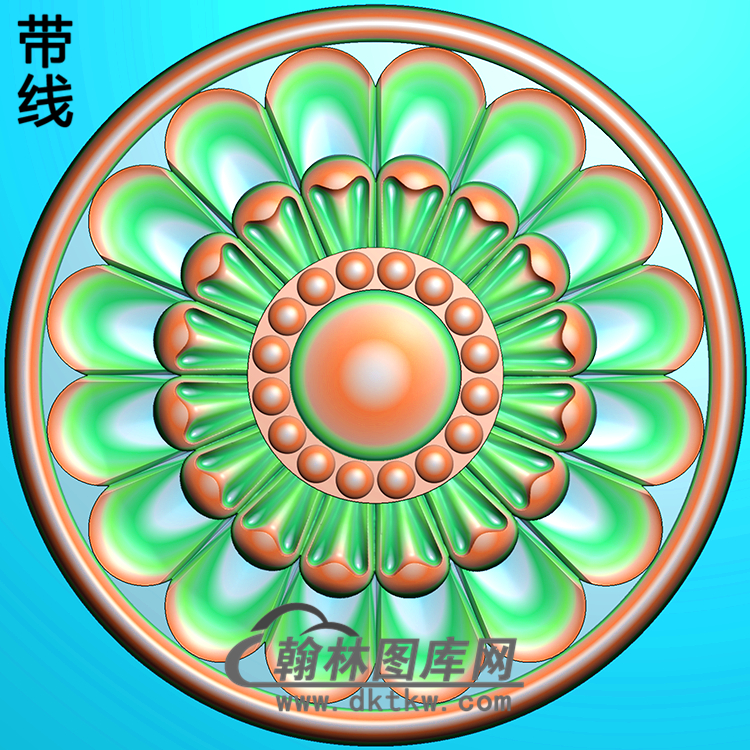 欧式圆形洋花精雕图（YXH-127）展示