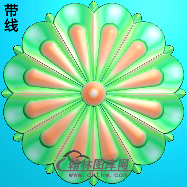 欧式圆形洋花精雕图（YXH-135）展示