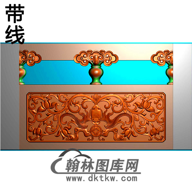 蝙蝠石材栏板精雕图浮雕图雕刻图HL-43有线展示