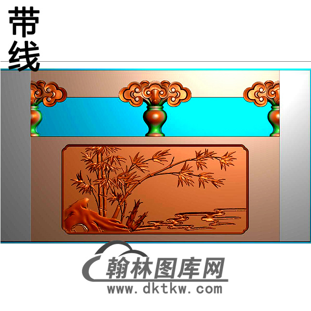 竹子石材栏板精雕图浮雕图雕刻图HL-59有线展示
