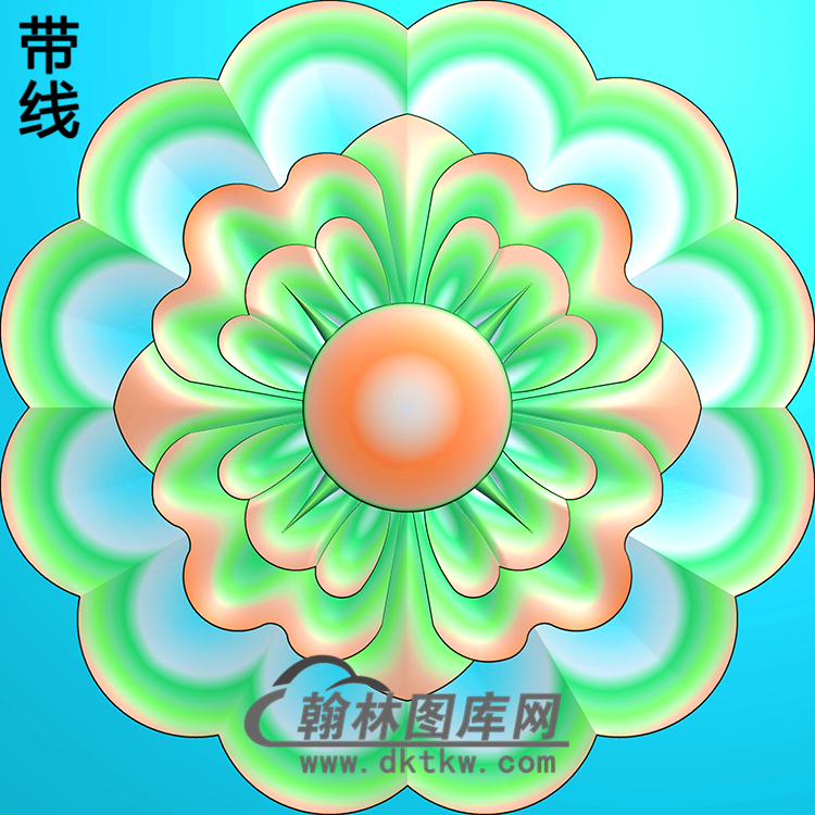 欧式圆形洋花精雕图（YXH-139）展示