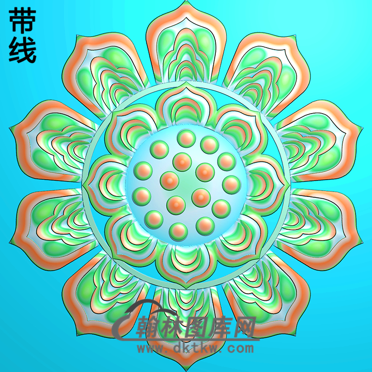 欧式圆形洋花精雕图（YXH-147）展示