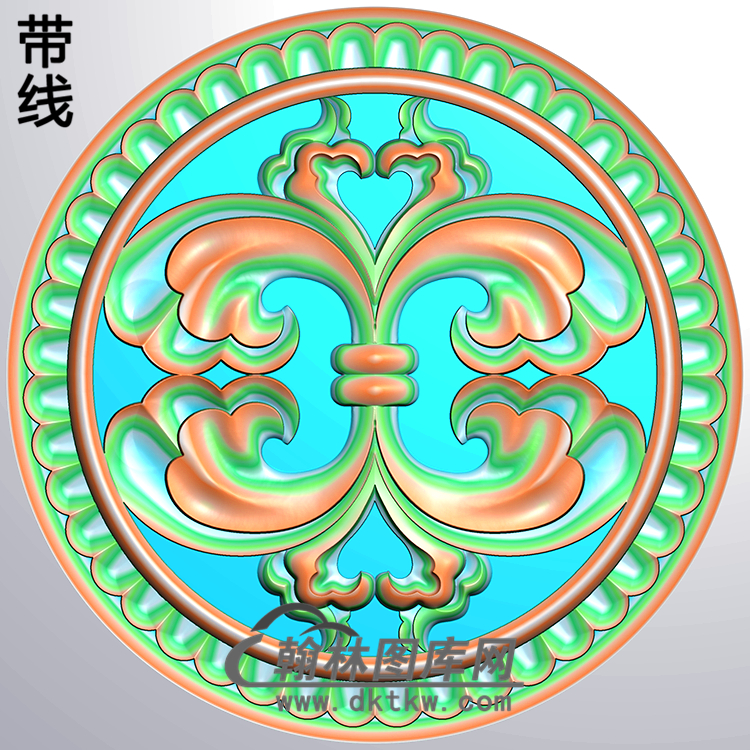 欧式圆形洋花精雕图（YXH-150）展示