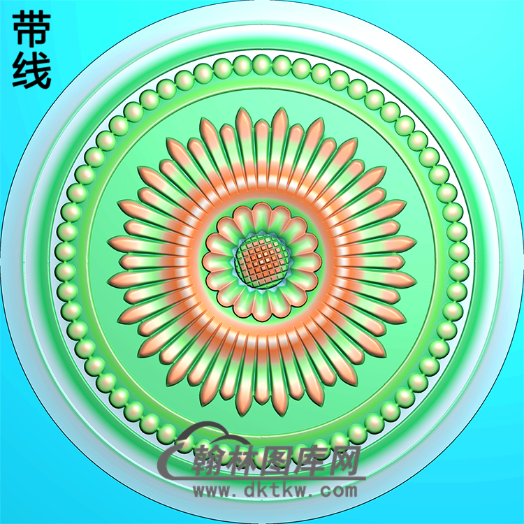 欧式圆形洋花精雕图（YXH-152）展示