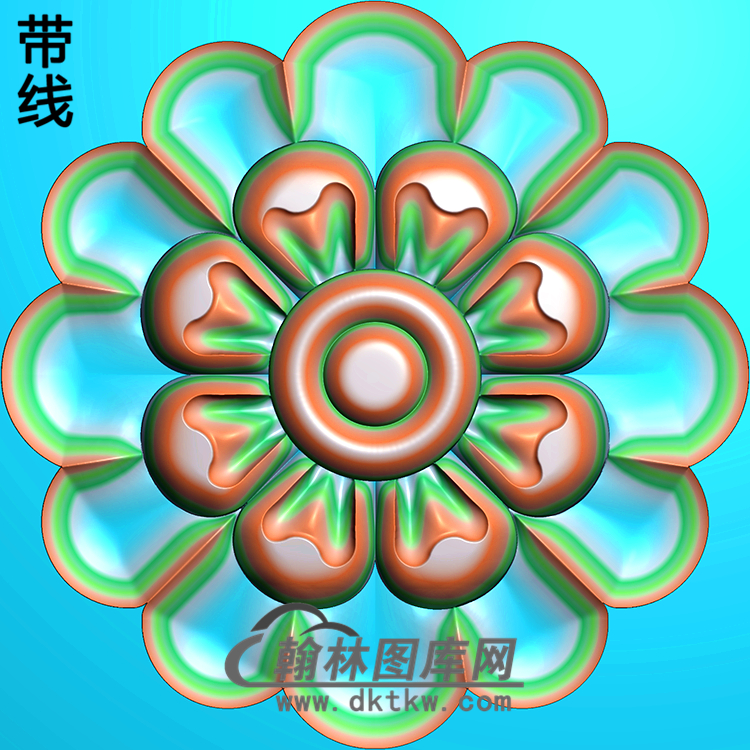 欧式圆形洋花精雕图（YXH-161）展示