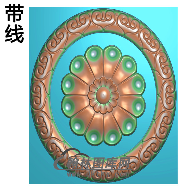 欧式圆形洋花精雕图（YXH-167）展示