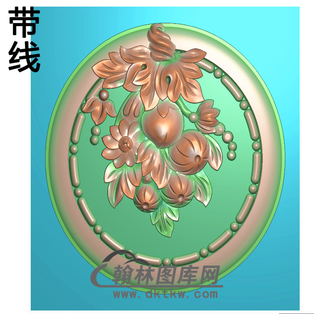欧式圆形洋花精雕图（YXH-168）展示