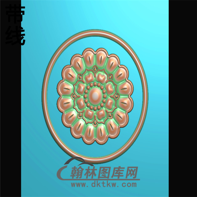 欧式圆形洋花精雕图（YXH-175）展示