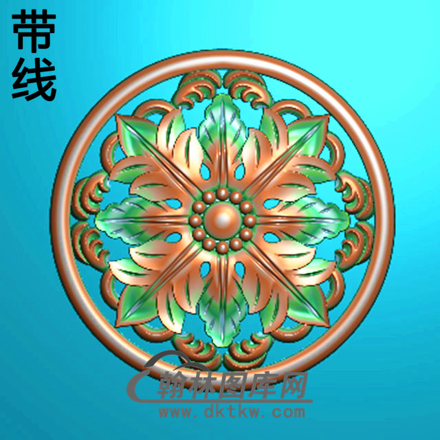 欧式圆形洋花精雕图（YXH-180）展示