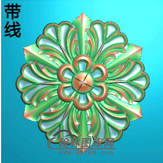 欧式圆形洋花精雕图（YXH-182）展示