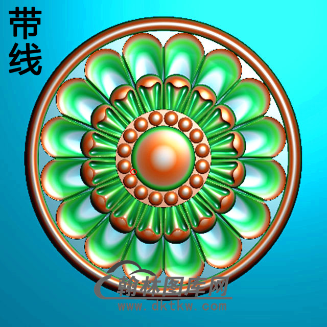 欧式圆形洋花精雕图（YXH-189）展示