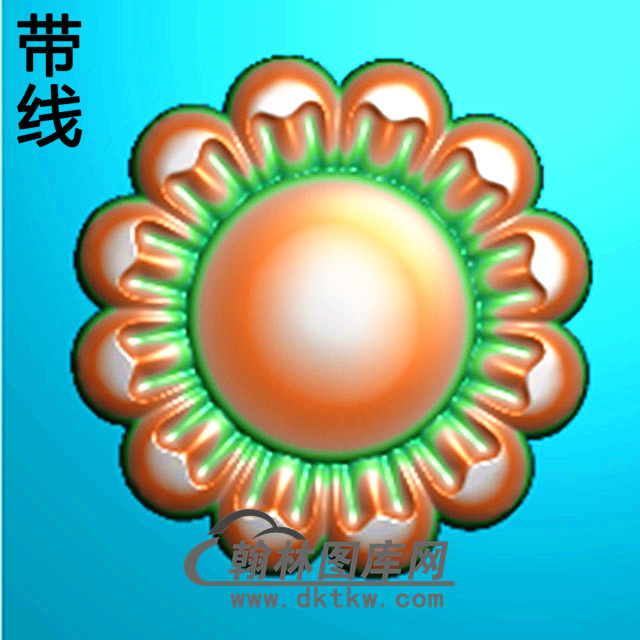 欧式圆形洋花精雕图（YXH-191）展示