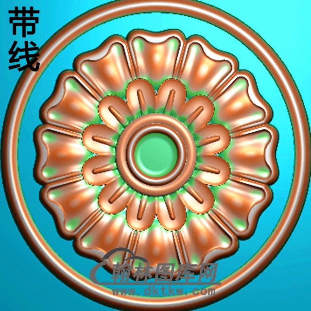欧式圆形洋花精雕图（YXH-196）展示
