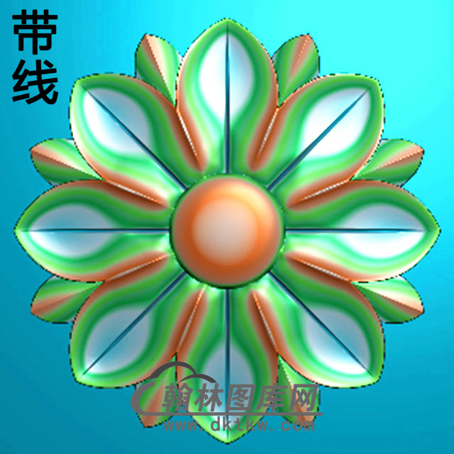 欧式圆形洋花精雕图（YXH-204）展示