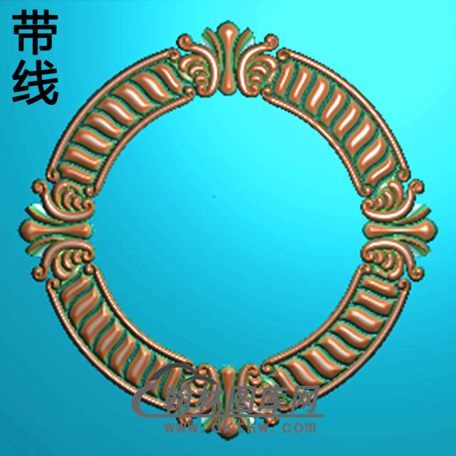 欧式圆形洋花精雕图（YXH-208）展示