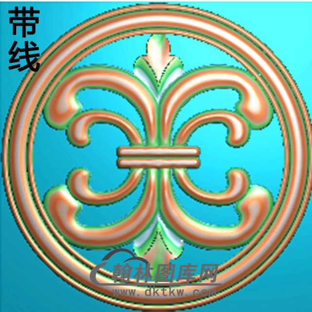 欧式圆形洋花精雕图（YXH-219）展示