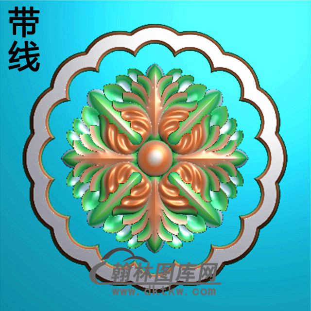 欧式圆形洋花精雕图（YXH-230）展示