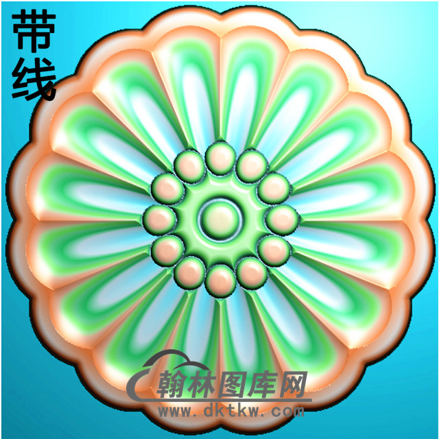 欧式圆形洋花精雕图（YXH-238）展示
