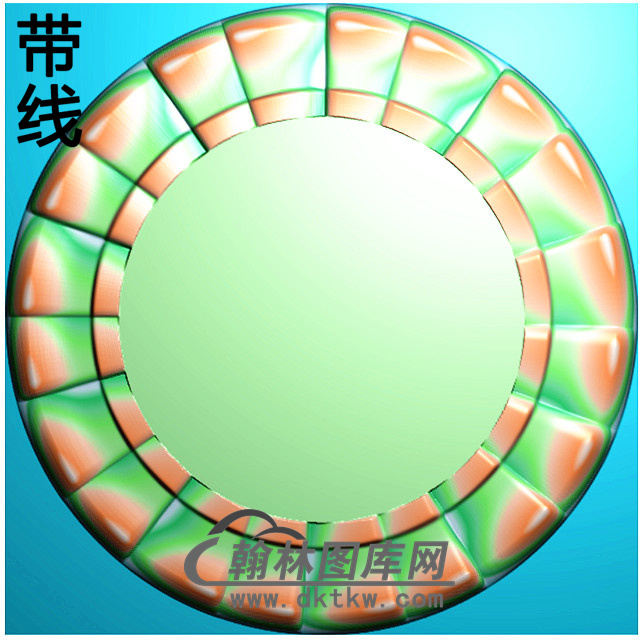 欧式圆形洋花精雕图（YXH-243）展示