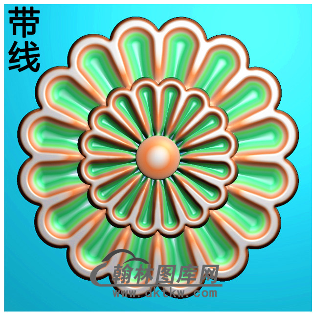 欧式圆形洋花精雕图（YXH-246）展示