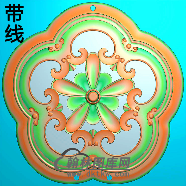欧式圆形洋花精雕图（YXH-273）展示