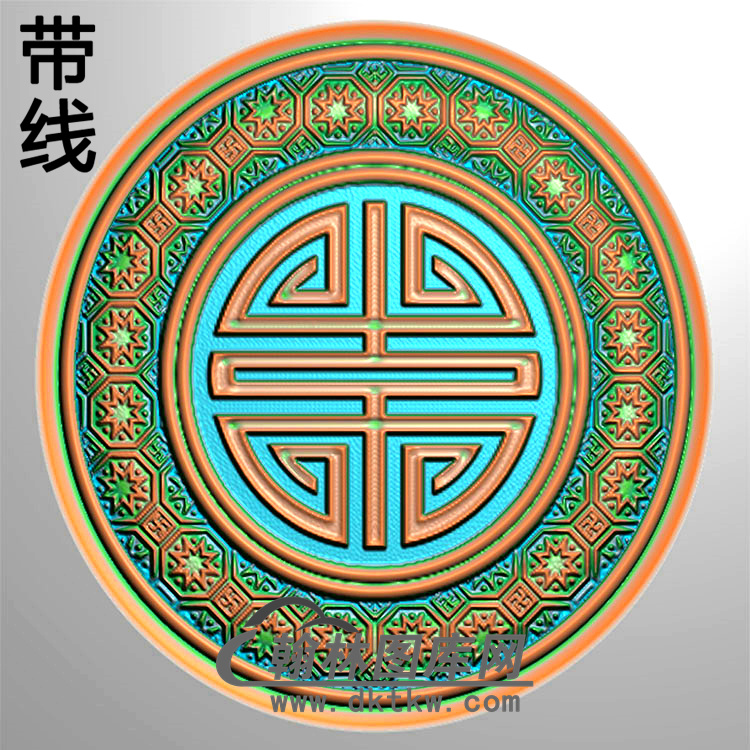 欧式圆形洋花精雕图（YXH-282）展示