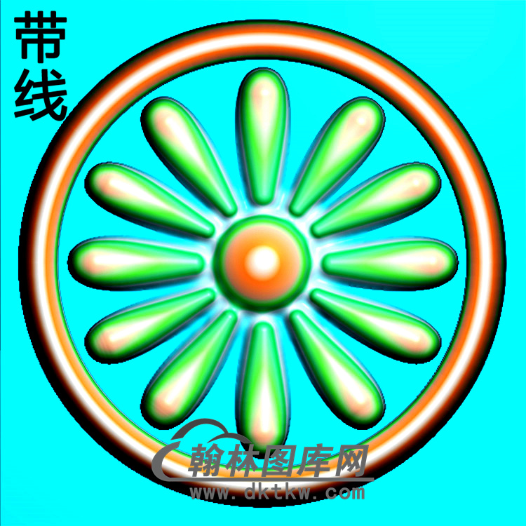 欧式圆形洋花精雕图（YXH-283）展示