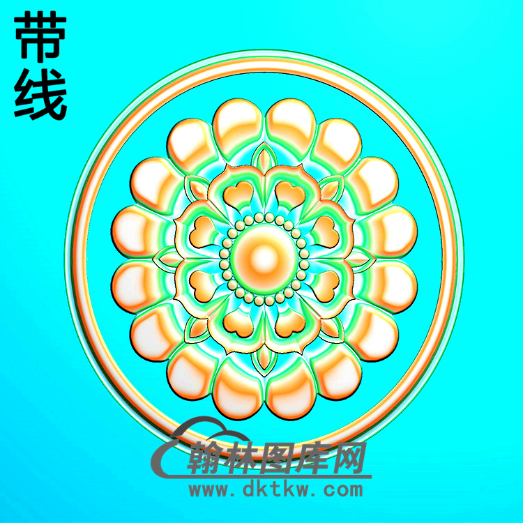 欧式圆形洋花精雕图（YXH-288）展示
