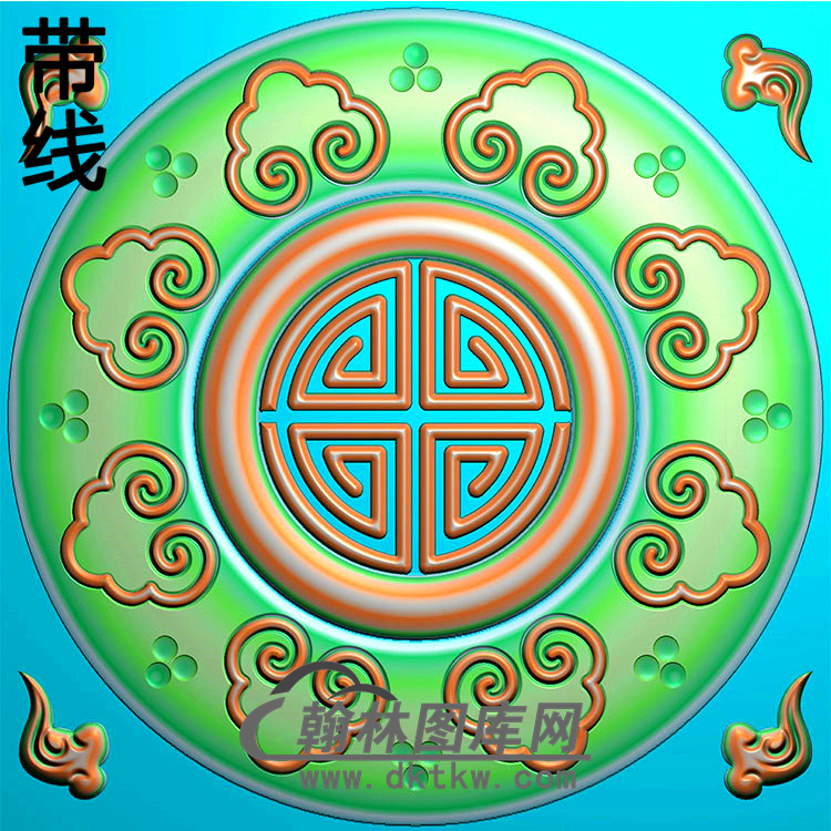 欧式圆形洋花精雕图（YXH-292）展示